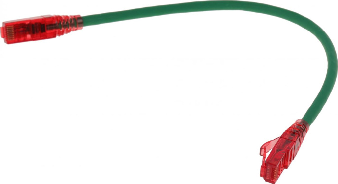 Патч-корд Hyperline PC-LPM-UTP-RJ45-RJ45-C5e-0.3M-LSZH-GN UTP RJ-45 вил.-вилка RJ-45 кат.5E 0.3м зеленый LSZH 24AWG