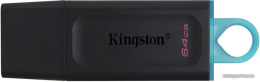 Флеш Диск Kingston 64GB DataTraveler Exodia DTX/64GB USB3.2 черный/голубой
