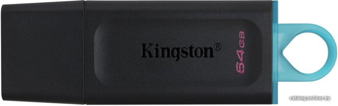 Флеш Диск Kingston 64GB DataTraveler Exodia DTX/64GB USB3.2 черный/голубой
