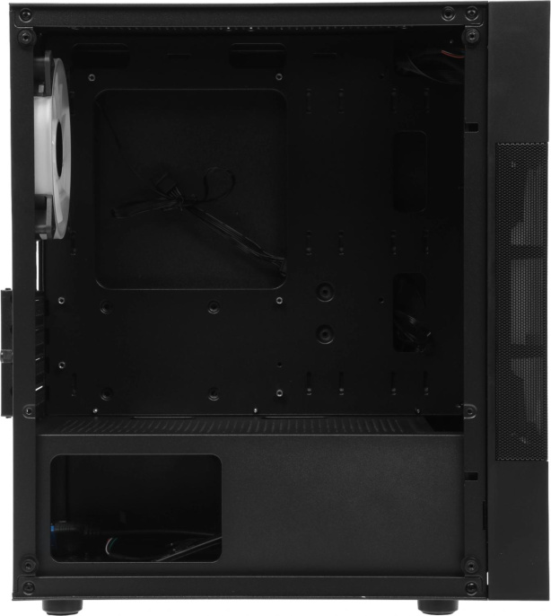 Корпус mATX Aerocool Atomic Lite-G-BK-v2, Mini-Tower, без БП,  черный [accs-pv33123.11]