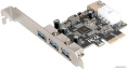 Контроллер ExeGate EXE-367 (PCI-E x1 v2.0, 3*USB3.0 ext. + 1*USB3.0 int., разъем доп.питания, VIA Labs Chipset VL805) EX283720RUS