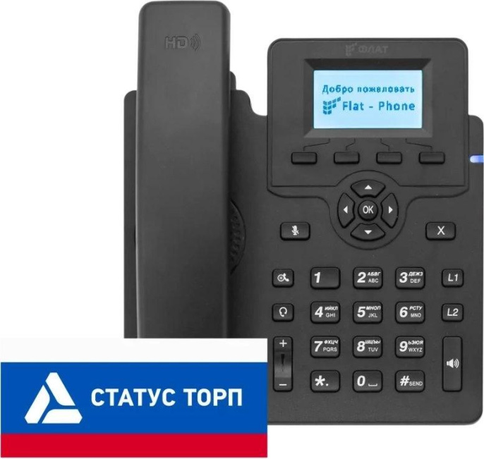  Телефон IP Флат Flat-Phone-C10/RU черный