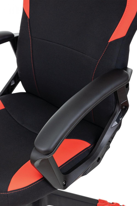 Кресло игровое A4TECH Bloody GC-190, на колесиках, текстиль/эко.кожа, черный/красный