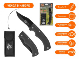 Нож складной туристический + чехол, 21 см, блистер, ARIZONE 28-220009