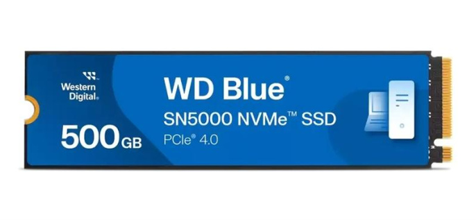 SSD накопитель WD Blue SN5000 500ГБ, M.2 2280, PCIe 4.0 x4, NVMe, M.2 [wds500g4b0e]