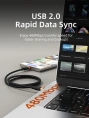 Кабель CABLETIME CUP6H (CT-CM60-AOB1) 1м USB C PD60W алюминий и ПВХ + плетеный для смартфонов