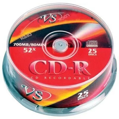 Диски VS CD-R 80 52x CB/25 Ink Print