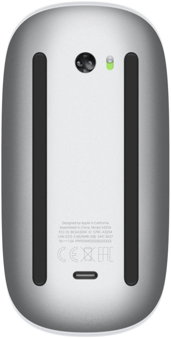 Мышь Apple Magic Mouse 3 A3204 белый лазерная беспров. BT для ноутбука MXK53ZA/A