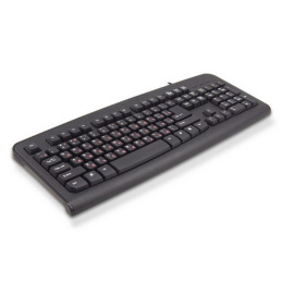 Клавиатура Lime K-0494 RLSK USB Standart Black 104 keyboard with RUS/LAT keys and Special scroll key, Rus red /Lat white ,LOGO: LIME logo color: white , brown box, cable: 1.5 m {20}