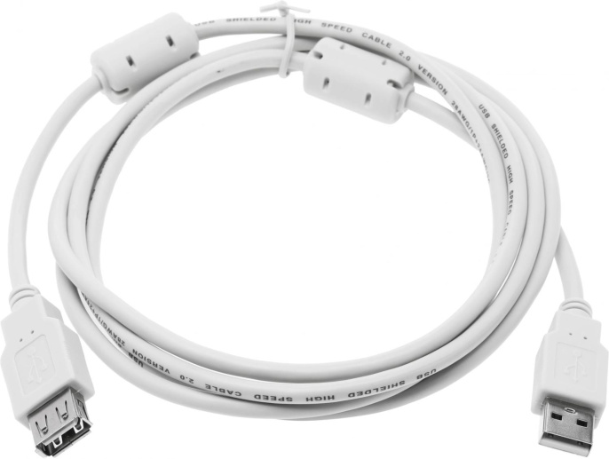Кабель-удлинитель USB2.0 NingBo USB A(m) -  USB A(f),  ферритовый фильтр ,  1.8м [usb2.0-am/af-1.8m-mg]