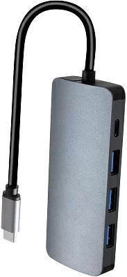 VCOM CU4641 Кабель-адаптер USB3.1 Type-CM-- HDMI 4K*60Hz +3USB3.1(10Гбс)+RJ45+TF+SD+PD