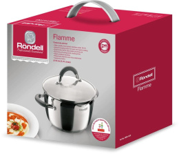Кастрюля 2.3л Rondell Flamme RDS-023, нержавеющая сталь, с крышкой