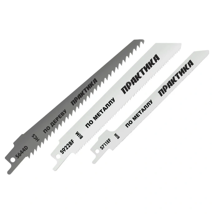 Набор пилок комбинированный S711EF/S922BF/S644D (3 шт; 150 мм) для сабельных пил ПРАКТИКА 911-277