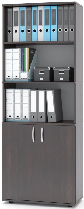 Стеллаж Сокол ШУ-21 ЛДСП, 1827x682x372мм венге/беленый дуб