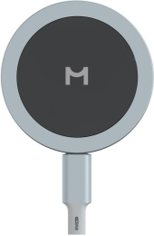 Беспроводное зарядное устройство Magssory Coin Серебристый WCH015 15Вт, Quick Charger, Power delivery, с магниным кабелем, совместимо с Magsafe