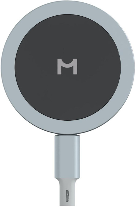 Беспроводное зарядное устройство Magssory Coin Серебристый WCH015 15Вт, Quick Charger, Power delivery, с магниным кабелем, совместимо с Magsafe