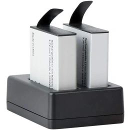 Аккумуляторные батареи для экшн-камеры AKASO Brave 4 Pro/V50X, 2x1350 мАч с двойным зарядным устройством USB