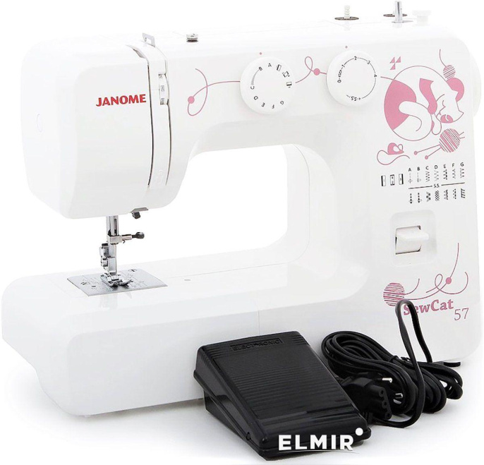 Швейная машина Janome Sew Cat 57, белый