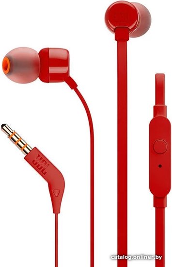 Наушники JBL T110 RED, красный JBLT110RED