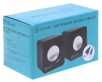 Колонки Oklick OK-331,  2.0,  черный [440404]