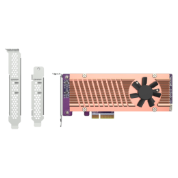 Адаптер QNAP QM2-2P-344A 2xM.2 22110\2280 PCIe Gen3 x4 NVMe SSD, Low-profile and Full-height brackets incl