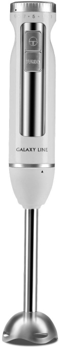 Блендер Galaxy Line GL2145 7020121450 погружной, 1300 Вт, 16000 об/мин, объем чаши: 0.5 л, объем мерного стакана: 0.7 л, плавная регулировка скорости, турбо режим, медный двигатель DC, кабель питания: 1 м, цвет: белый
