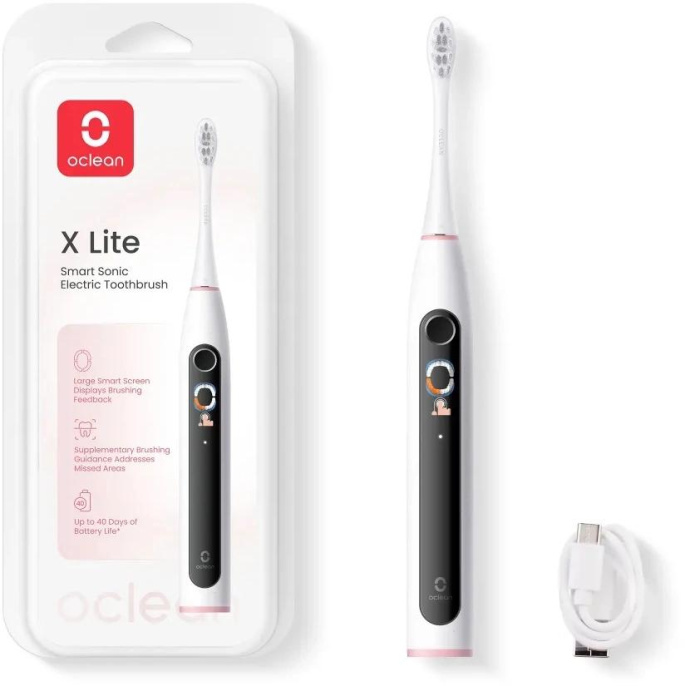 Электрическая зубная щетка OCLEAN X Lite N1801, насадки для щётки: 1 шт, цвет: серый [c01000624]