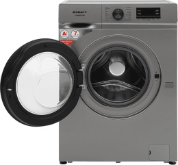 Стиральная машина узкая KRAFT KF-MBDS7109G, с фронтальной загрузкой, 7кг, 1000об/мин, с паром, инверторная