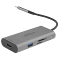 Концентратор Dahua 7-in-1 Docking station 7 in 1 USB 3.1 Type-C to USB 3.0 + HDMI + SD/TF + PD Docking Station DH-TC37
