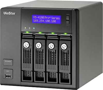 Сетевой IP-регистратор без дисков QNAP VS-4112 Pro+ NVR, 12 channels, 4-tray w/o HDD, local monitoring. Intel 2,6 GHz