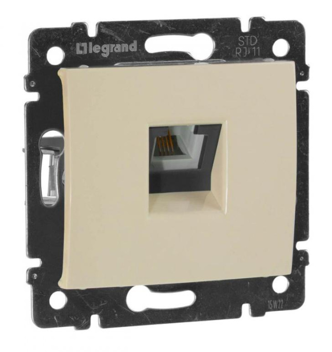 Розетка телефонная Legrand Valena скрытая, слоновая кость [774338]