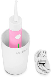 Ирригатор KitFort КТ-2957-1 цвет:розовый и белый