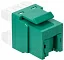  Модуль Keystone, RJ45, кат.5E, UTP, 180 градусов, со встроенной шторкой, зеленый