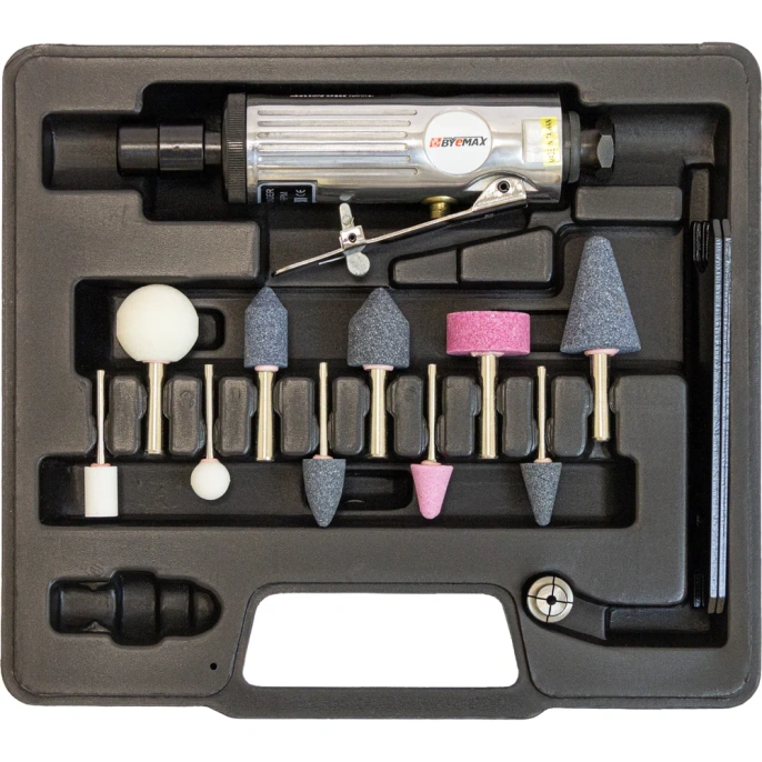 Бормашина пневматическая прямая BYEMAX в наборе с шарошками BM-532K