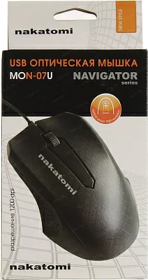 Манипулятор Nakatomi Optical Mouse MON-07U (RTL) USB 3btn+Roll