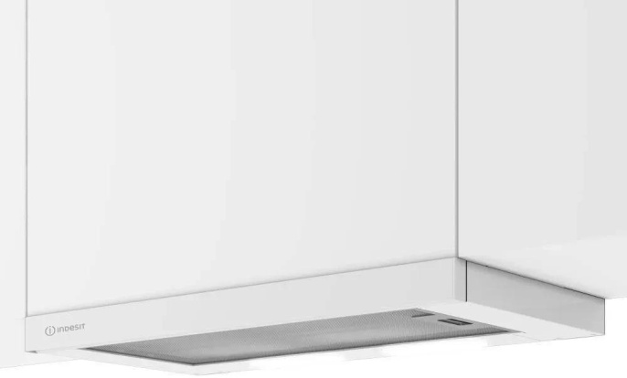 Встраиваемая вытяжка Indesit INT 62HR WH, управление кнопочное, белый [869890500040]