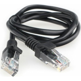 Гарнизон PC-UTP-5e-1-BK кат.5e, Патч-корд UTP 1м, литой, многожильный чёрный