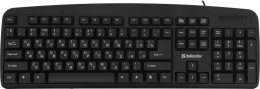 Клавиатура Defender Office HB-910, проводная, USB, мембранная, черный [45910]
