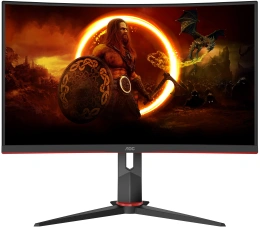 МОНИТОР 27" AOC C27G2Z3 Black-Red VA, изогнутый, 1920x1080, 280Hz, 0.5 ms, 178°/178°, 300 cd/m, 80M:1, +2xHDMI 2.0,DP C27G2Z3/BK
