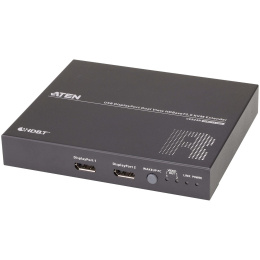 USB, Двойдной DisplayPort, КВМ-удлинитель с поддержкой HDBaseT™ 2.0 4K@100 м /ATEN/ USB Dual DisplayPort HDBaseT2.0 KVM Extender 4K@100м CE924