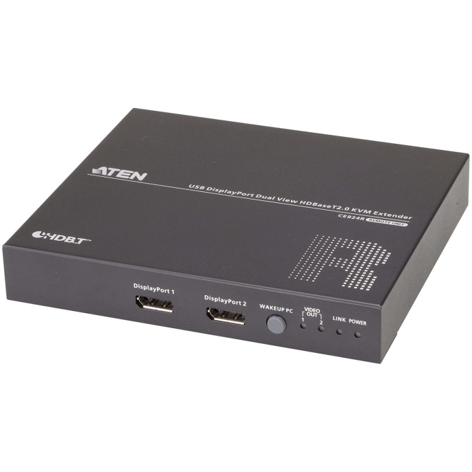 USB, Двойдной DisplayPort, КВМ-удлинитель с поддержкой HDBaseT™ 2.0 4K@100 м /ATEN/ USB Dual DisplayPort HDBaseT2.0 KVM Extender 4K@100м CE924