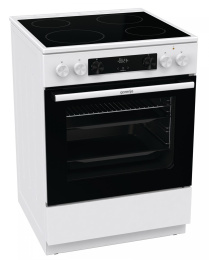 Электрическая плита Gorenje GEC6C40WD,  стеклокерамика,  без крышки,  белый