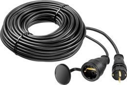 Удлинитель силовой Зубр 55017-30, розеток 1шт, 3x2.5 кв.мм, 16A, 30м, КГ, без катушки, черный