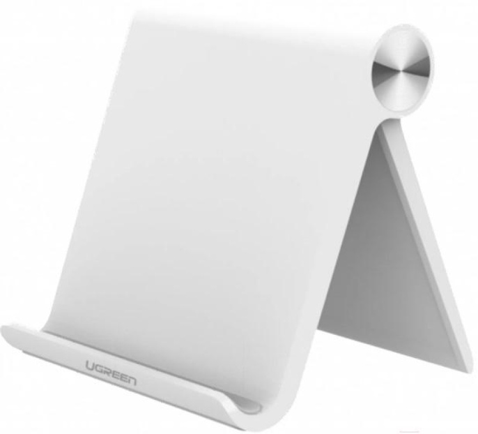Подставка для планшета UGREEN LP115-30485, настольная, для устройств 4"-12" складная, защита от царапин, пластик + силикон, White