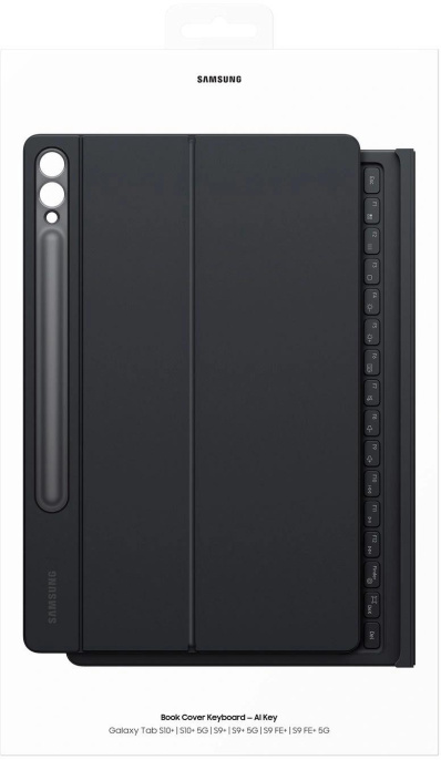 Чехол-клавиатура Samsung Book Cover Keyboard, для  Samsung Galaxy Tab S9+/S9 FE+/S10+, черный [ef-dx825ubrgru]