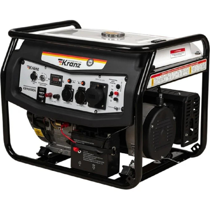 Kranz KR-16-1139 Генератор бензиновый KR8000EA, 8кВт, 25л, коннектор автоматики, электростартер