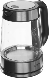 Чайник электрический Candy CK-303, 1.8л, Металл/стекло/пластик