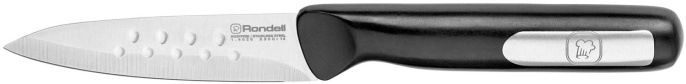 Нож кухонный Rondell Bayoneta RD-1573, универсальный, для овощей, 90мм, заточка прямая, стальной, черный