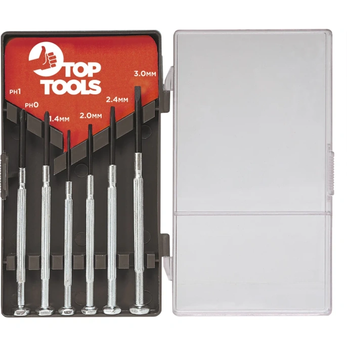 Набор прецизионных отверток, 6 шт. Top Tools 39D193