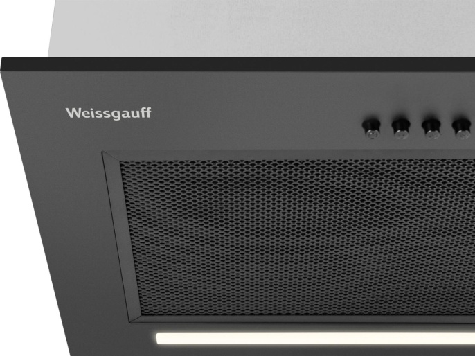 Вытяжка встраиваемая Weissgauff Box 450 PB BL черный управление: кнопочное 1 мотор